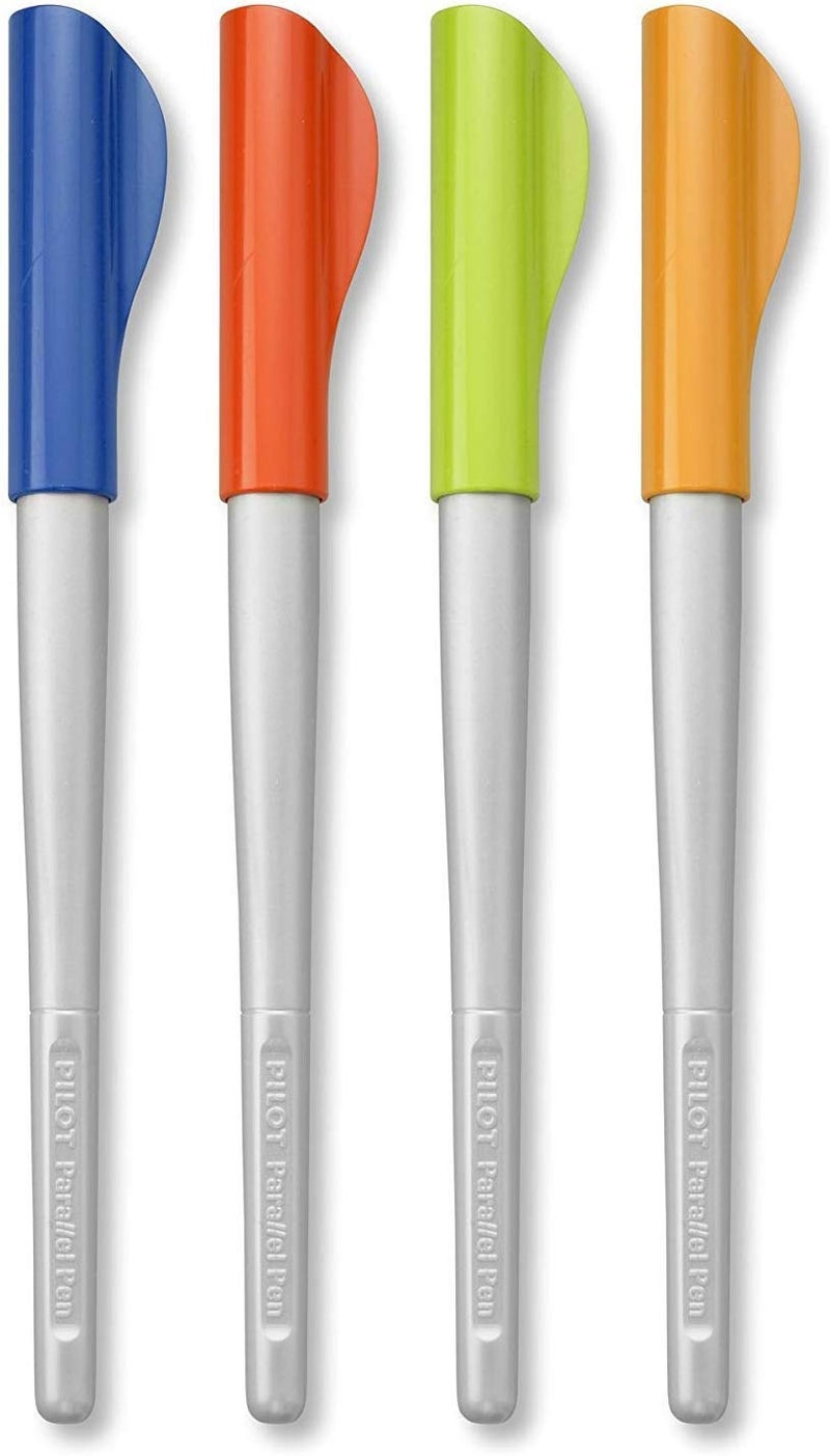 PILOT مجموعة أقلام الخط العربي المتوازية من بايلوت، 1.5 مم، 2.4 مم، 3.8 مم و 6 مم مع خرطوشة حبر مجمعة بالإضافة إلى عبوة إضافية من 12 إعادة تعبئة متنوعة وعبوة من 6 إعادة تعبئة سوداء. - Image 5